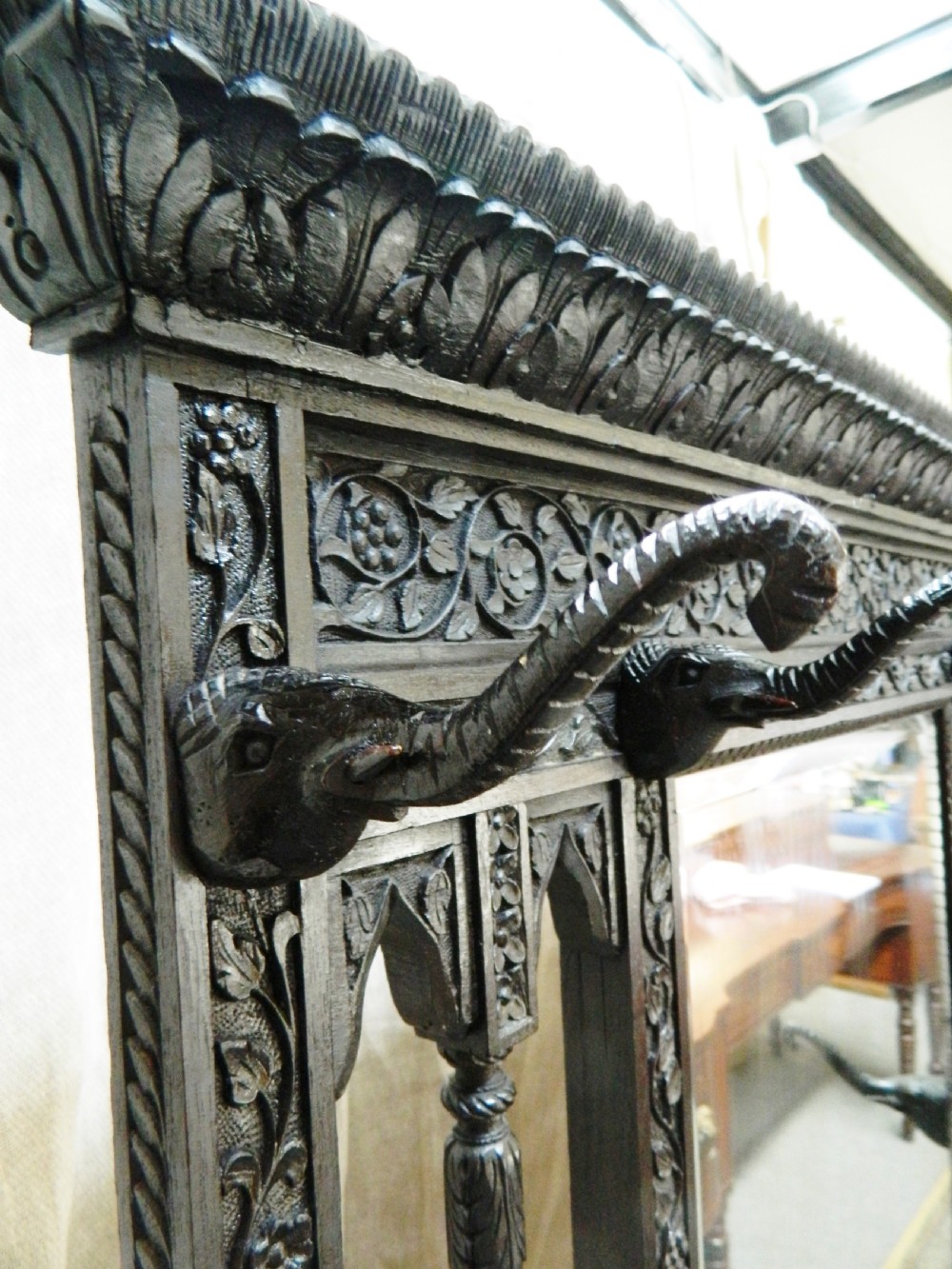 unusual hall stand with elephant trunk pegs View V