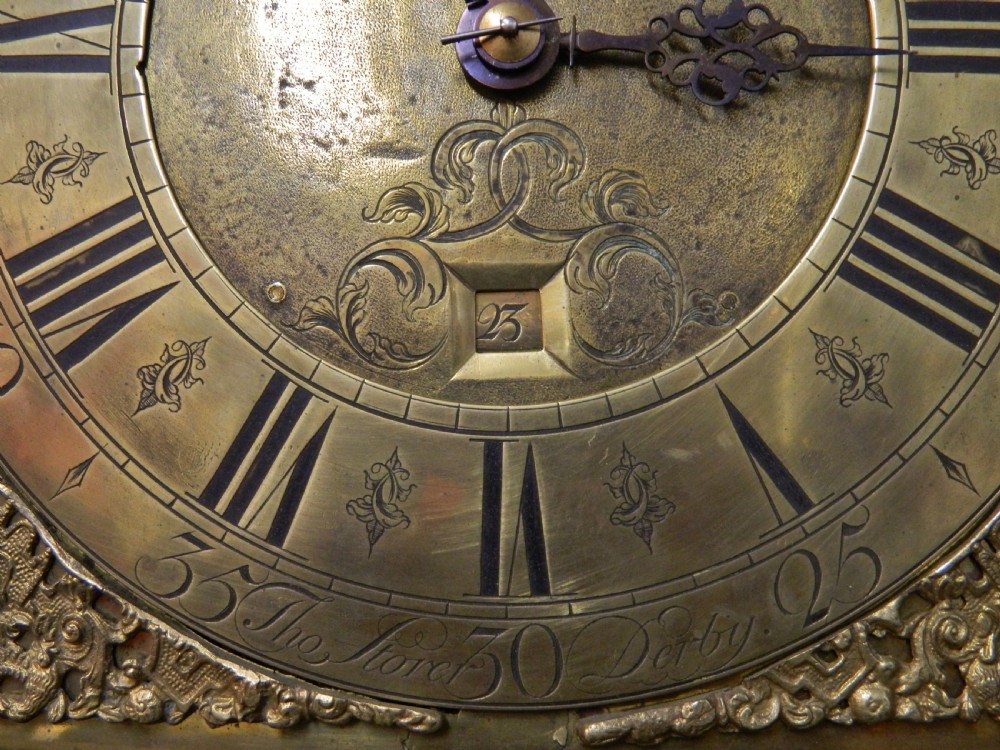 small early oak grandfather clock  - Thomas Storer, Derby View VI
