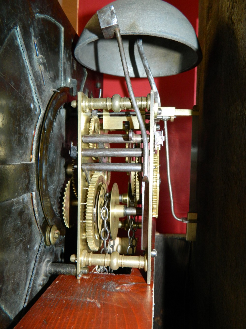 small early oak grandfather clock  - Thomas Storer, Derby View VII