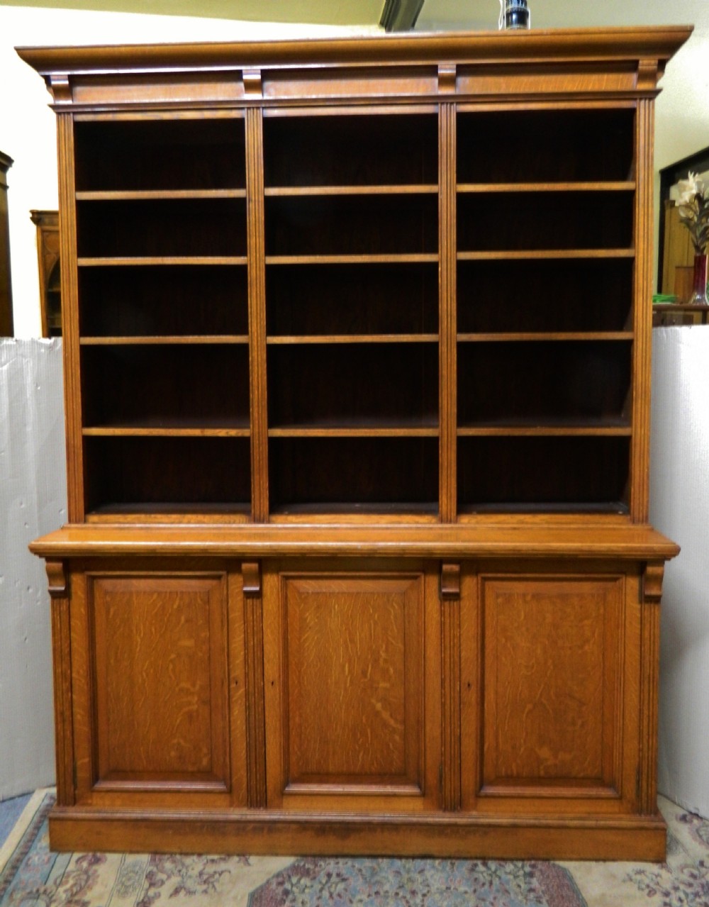 Victorian oak bookcase