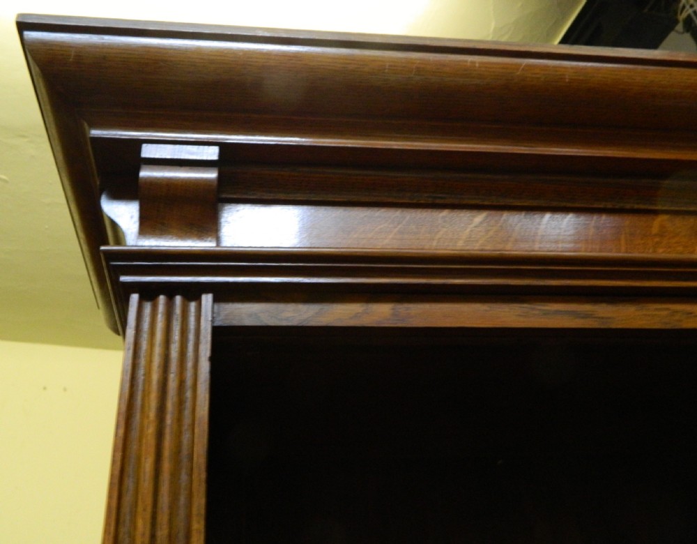 Victorian oak bookcase View V