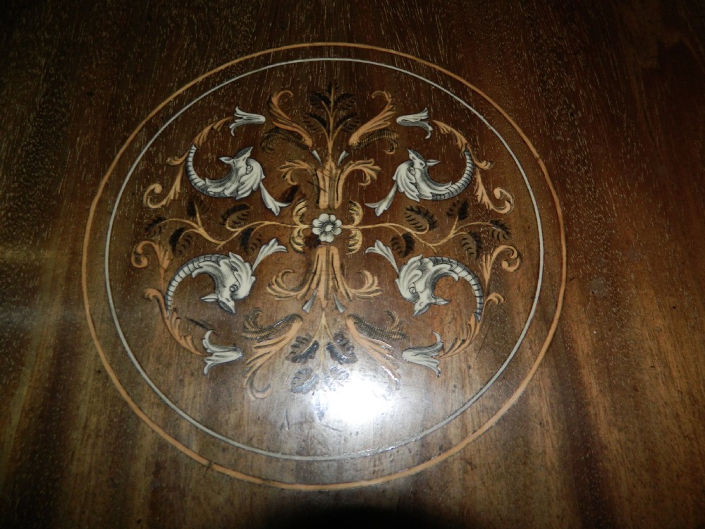 inlaid revolving bookcase View III
