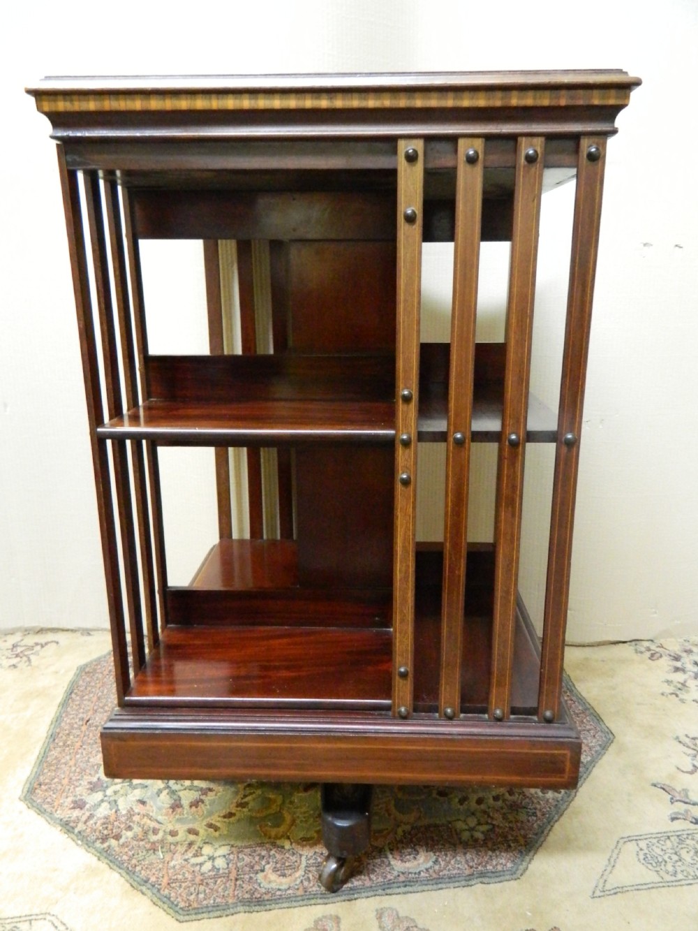 inlaid revolving bookcase View IV