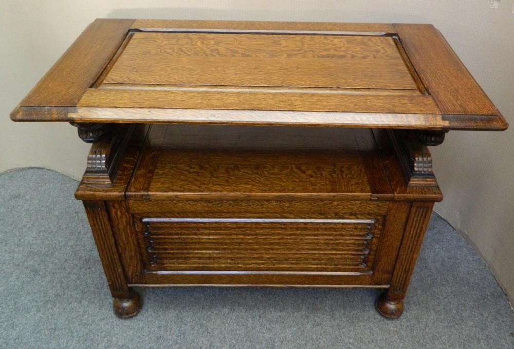 small oak monks bench View V