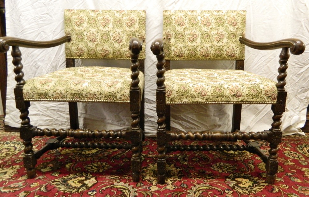 set of 12 oak chairs View II