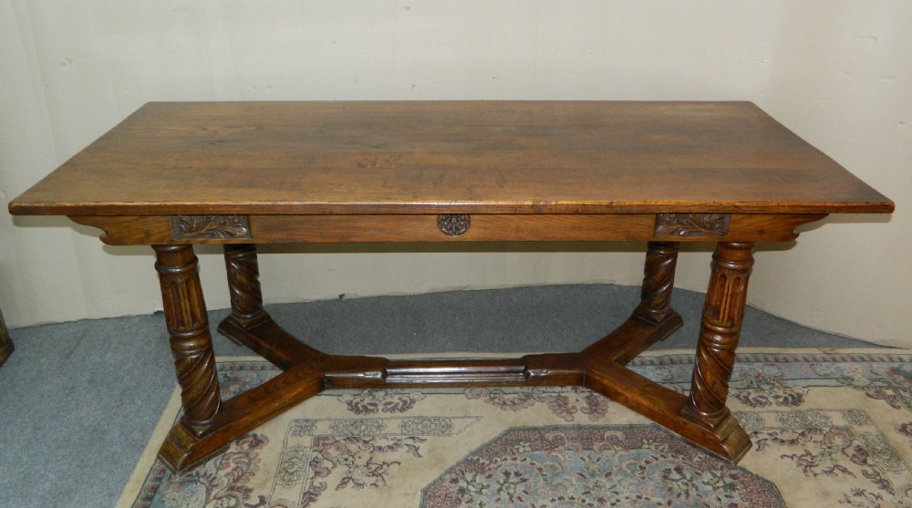 oak refectory table View VIII