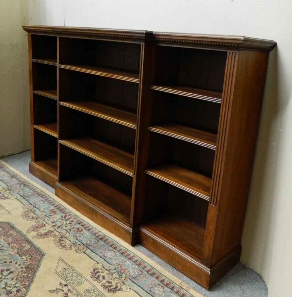 mahogany breakfront bookcase View II