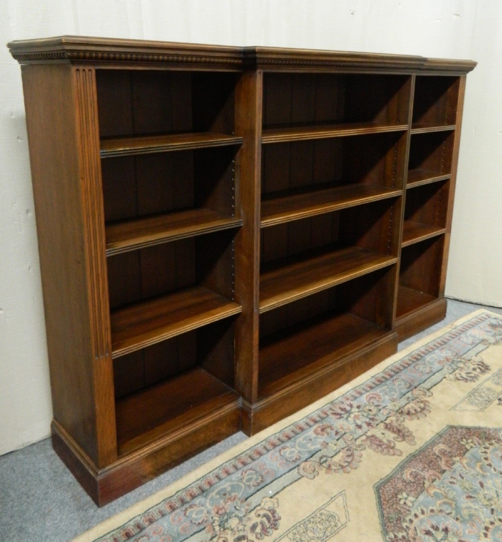 mahogany breakfront bookcase View III