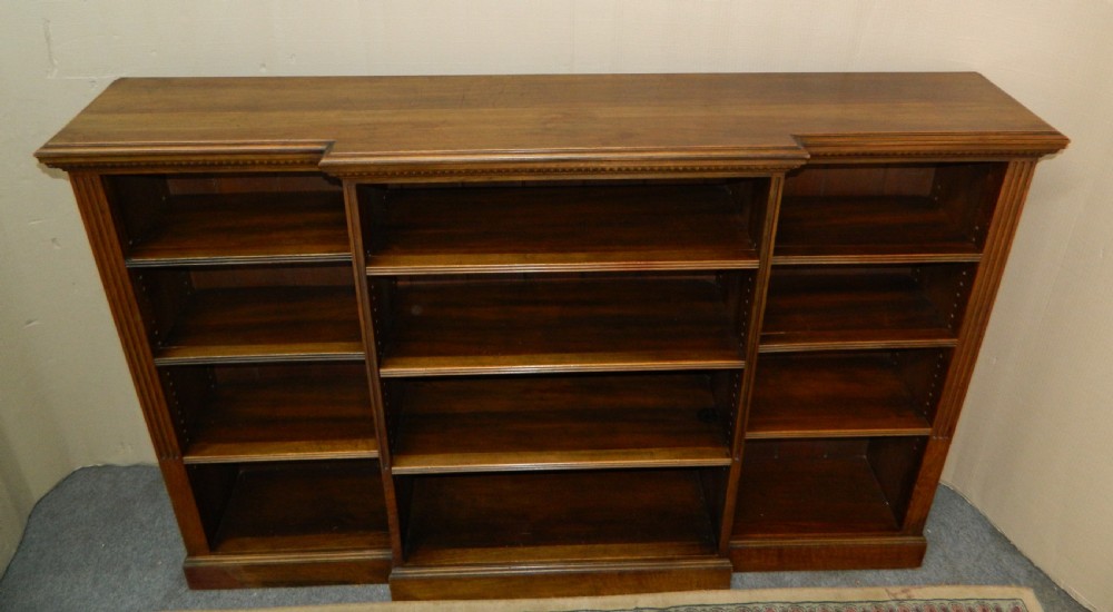 mahogany breakfront bookcase View V