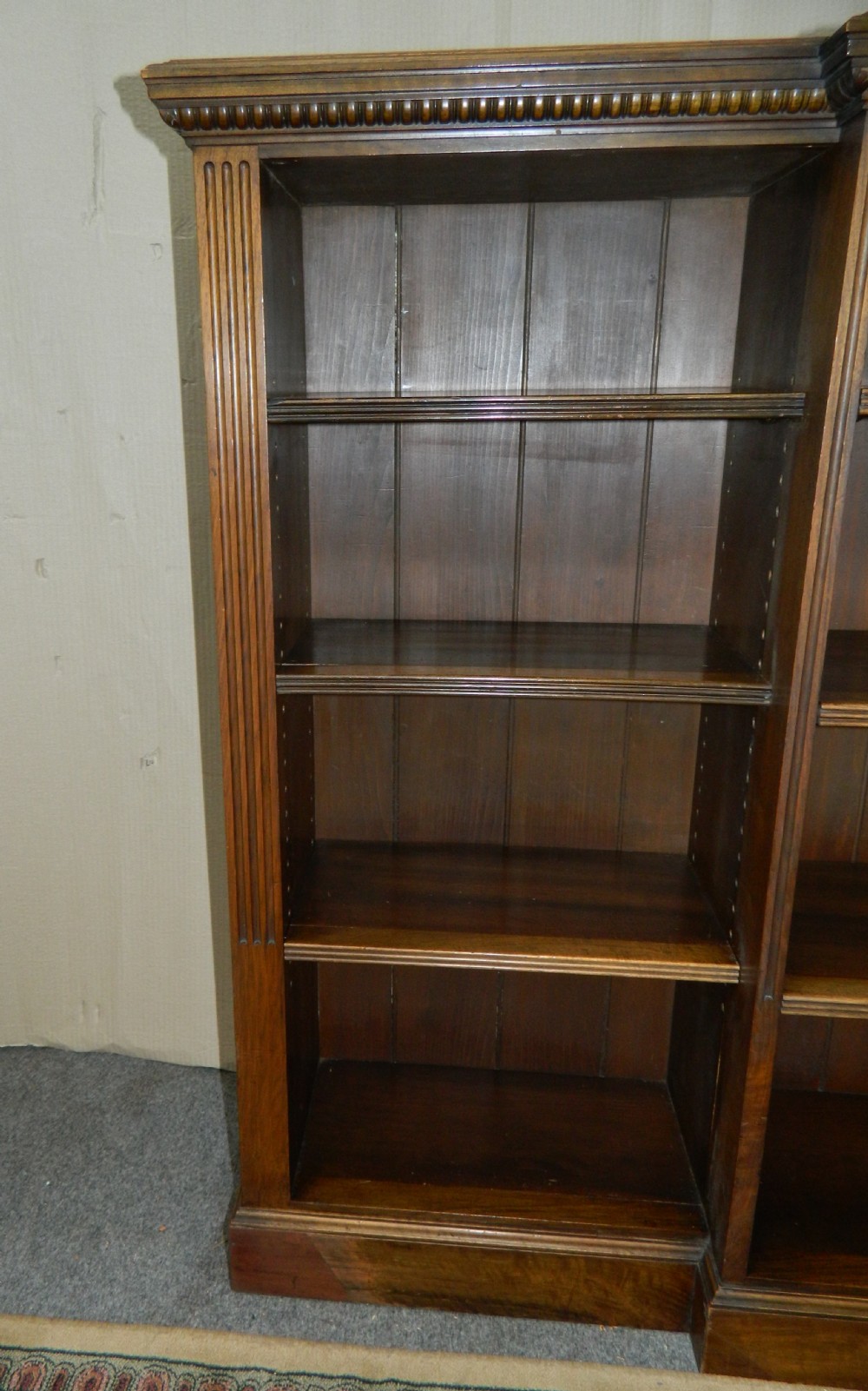 mahogany breakfront bookcase View VI