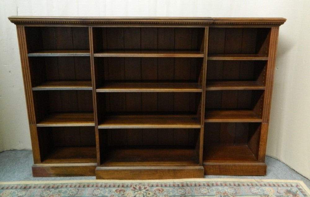 mahogany breakfront bookcase View VII