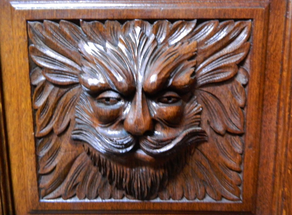 unusual oak corner bookcase View VI