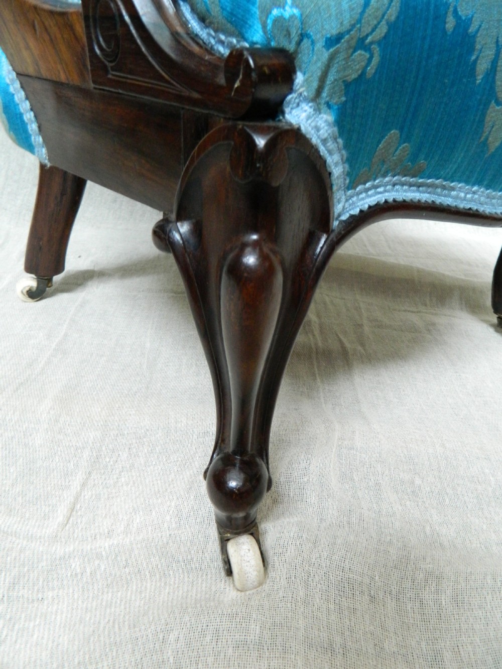 pair of rosewood slipper chairs View IV