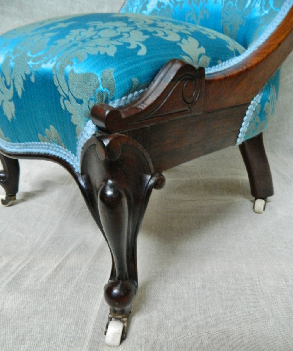 pair of rosewood slipper chairs View VI