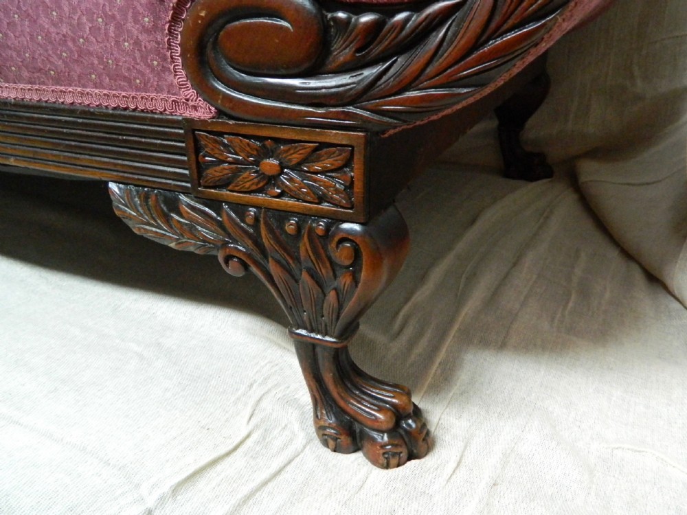 Large mahogany day bed View VIII