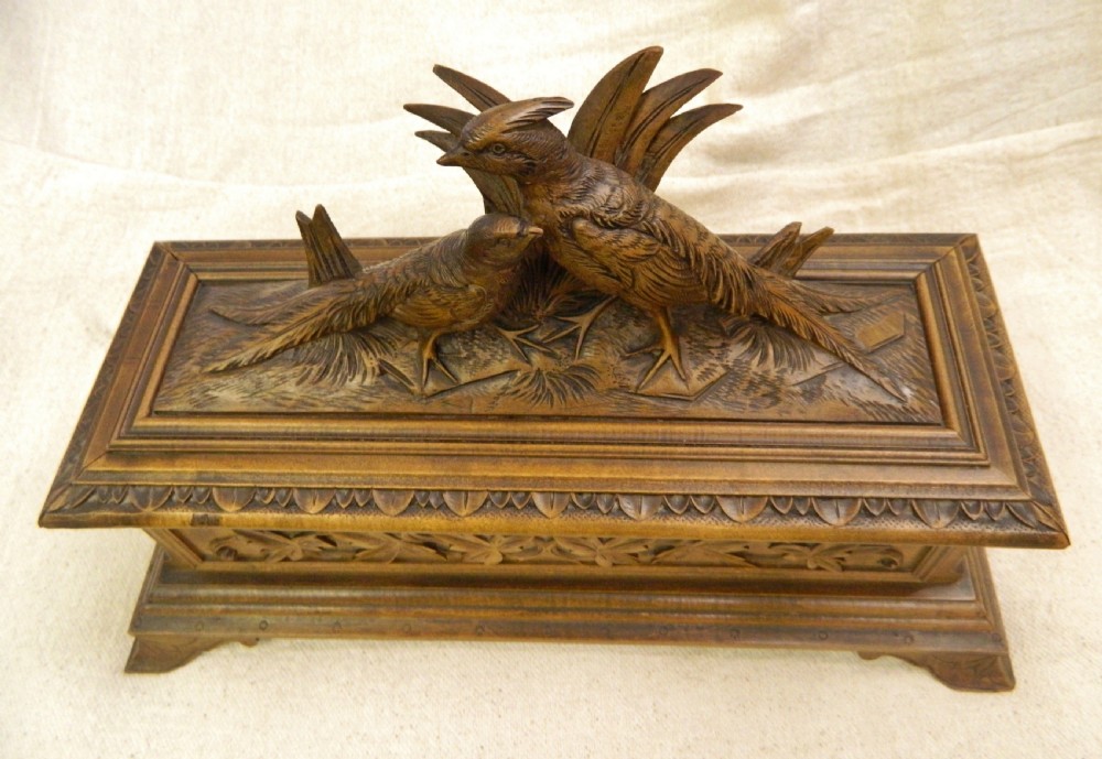Black Forest carved glove box ( with gloves )  View VI