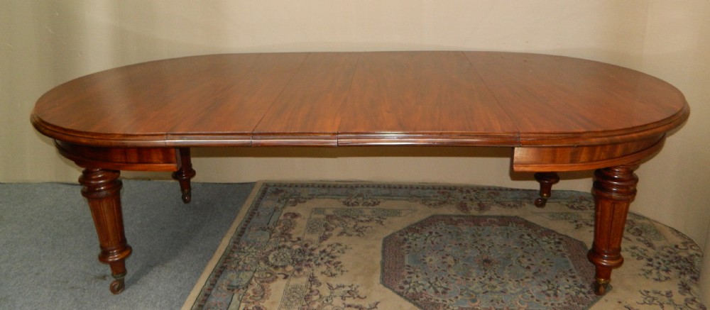 mahogany extending dining table View IV