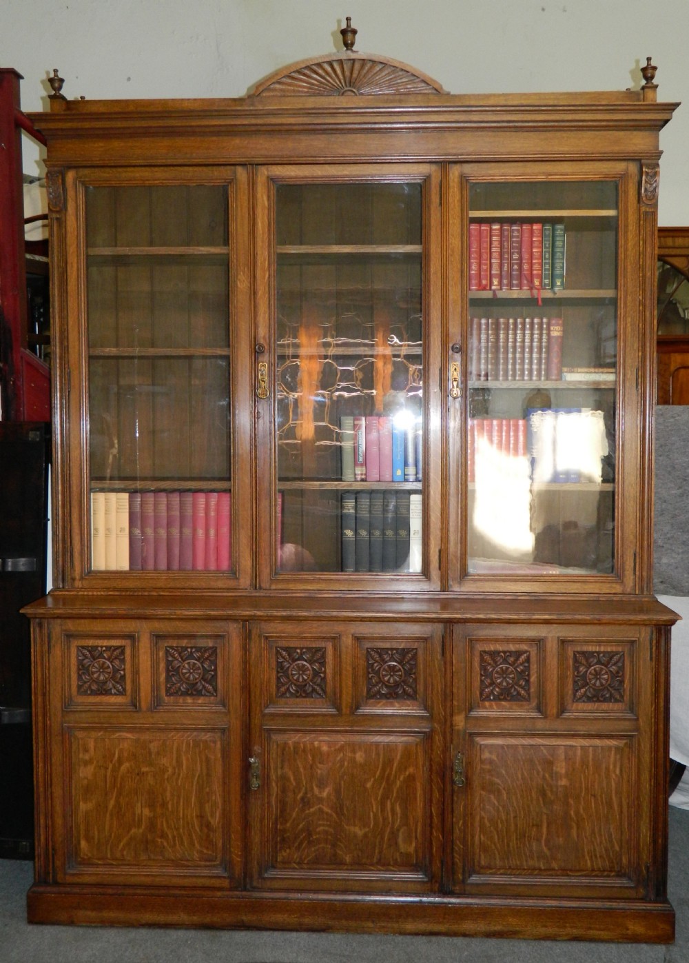 large oak bookcase