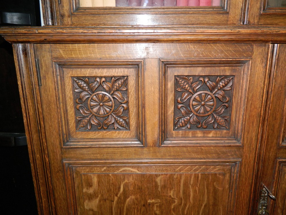 large oak bookcase View IV