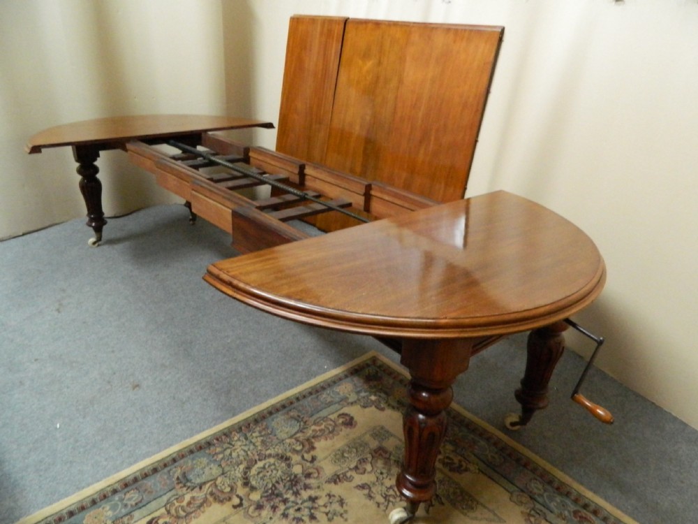 large mahogany extending dining table View III