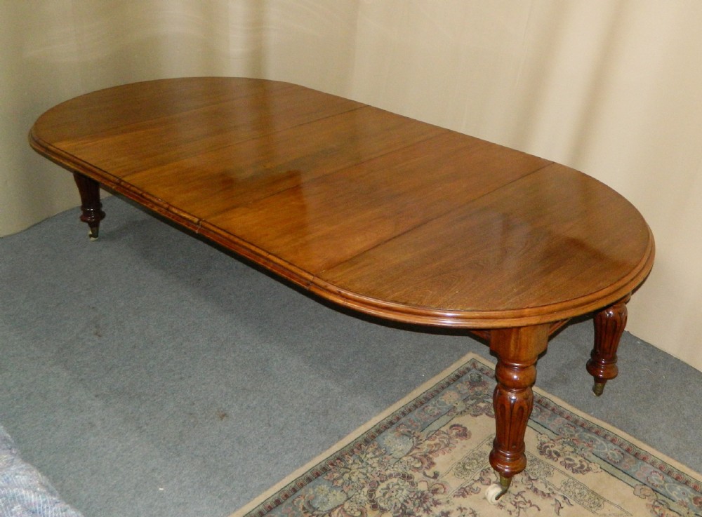 large mahogany extending dining table View VI