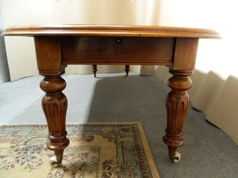 large mahogany extending dining table View VIII