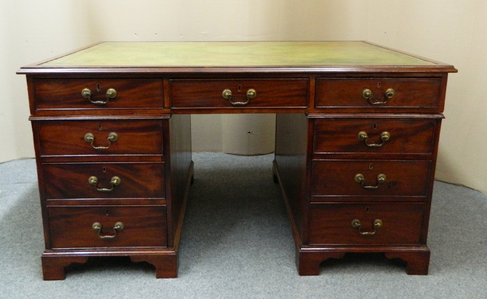Georgian mahogany partners desk View VI