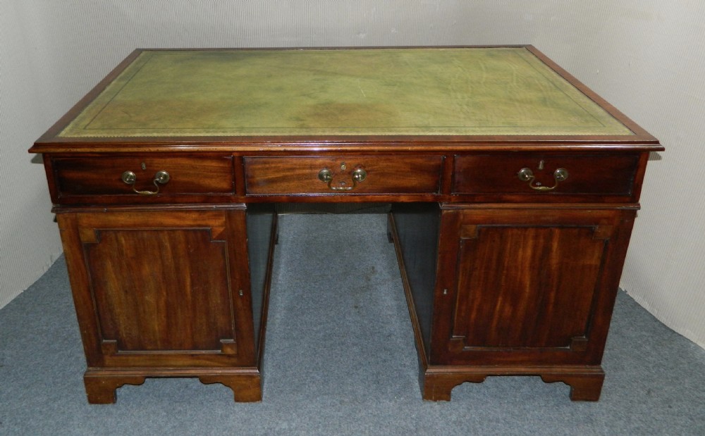 Georgian mahogany partners desk View VII