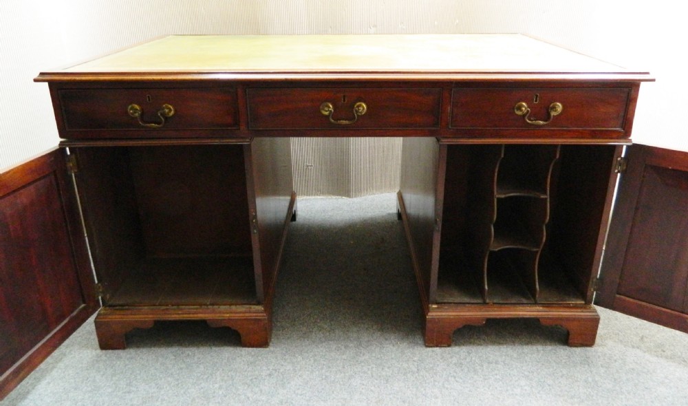 Georgian mahogany partners desk View VIII