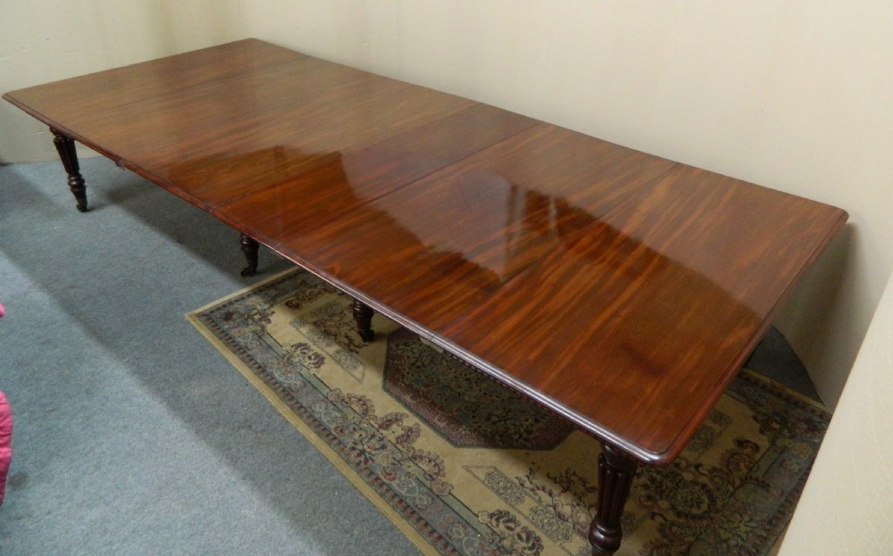 large mahogany dining table stamped Gillows View V