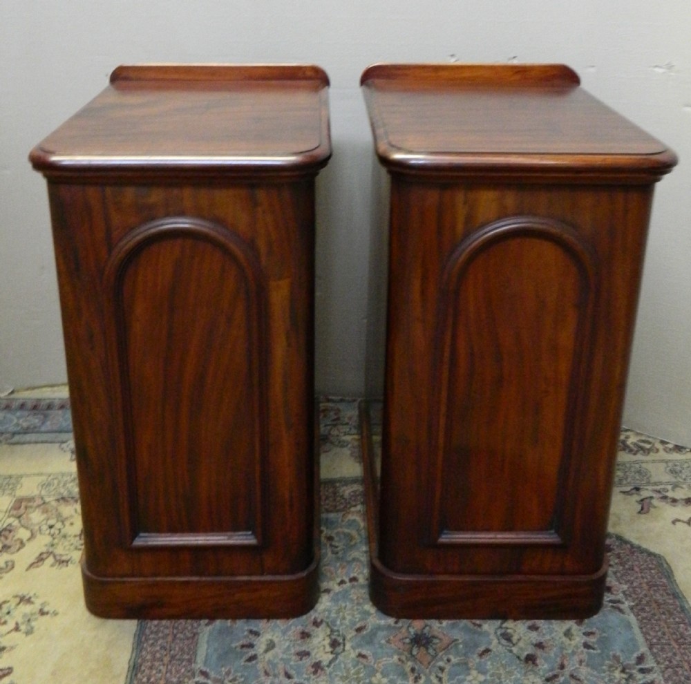 pair of mahogany bedside cabinets View II