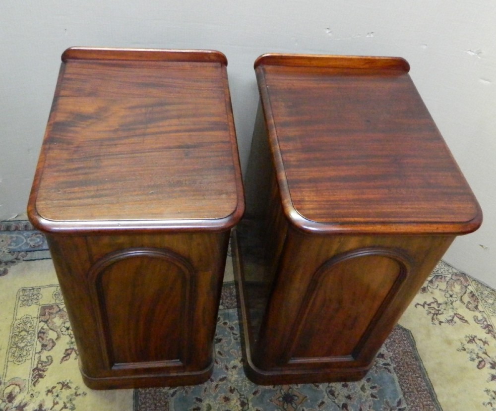 pair of mahogany bedside cabinets View III