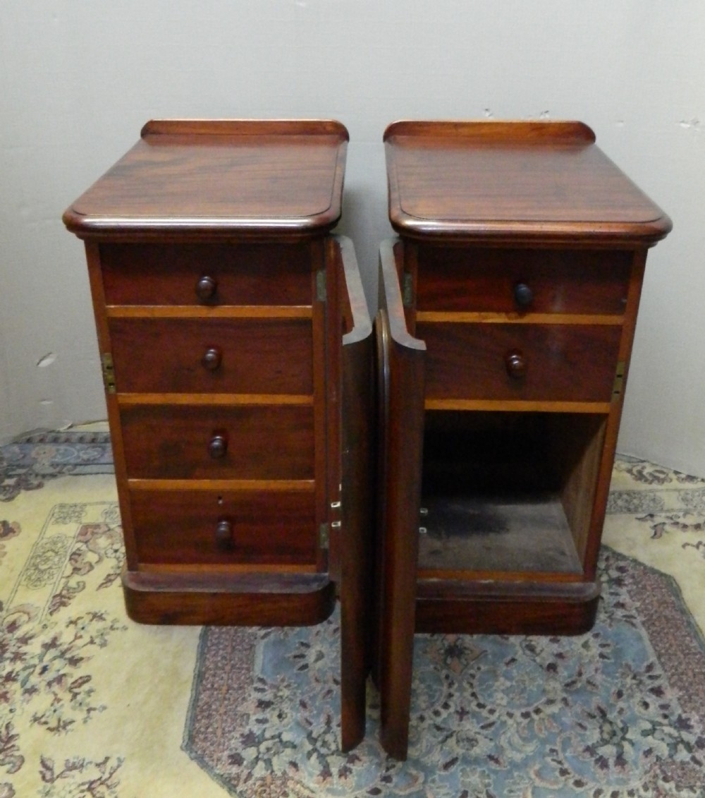 pair of mahogany bedside cabinets View IV