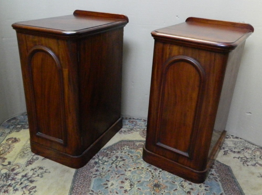pair of mahogany bedside cabinets View V