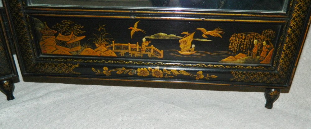 chinoiserie triple dressing table mirror View V
