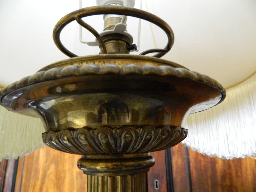 ornate brass standard lamp View III