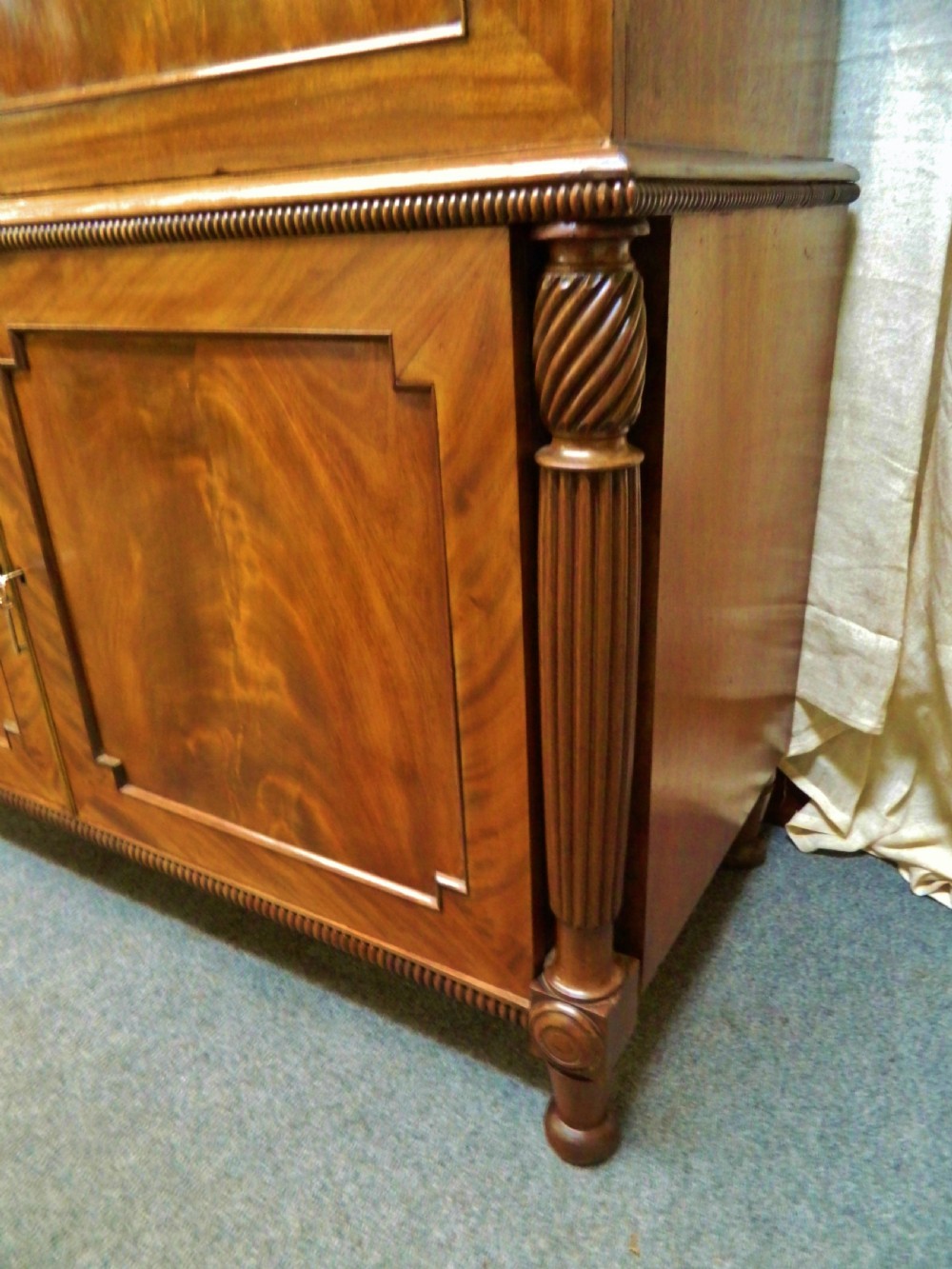 Regency mahogany linen press View IV