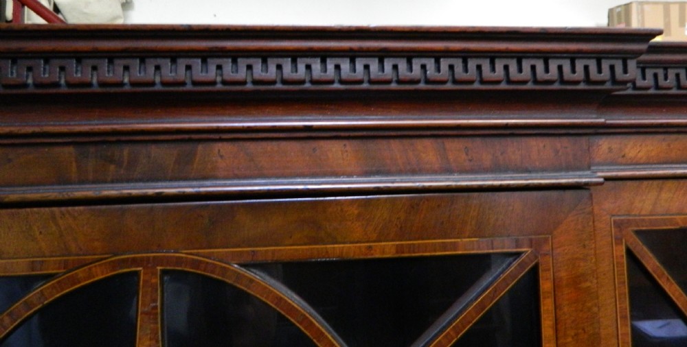 mahogany breakfront bookcase View V