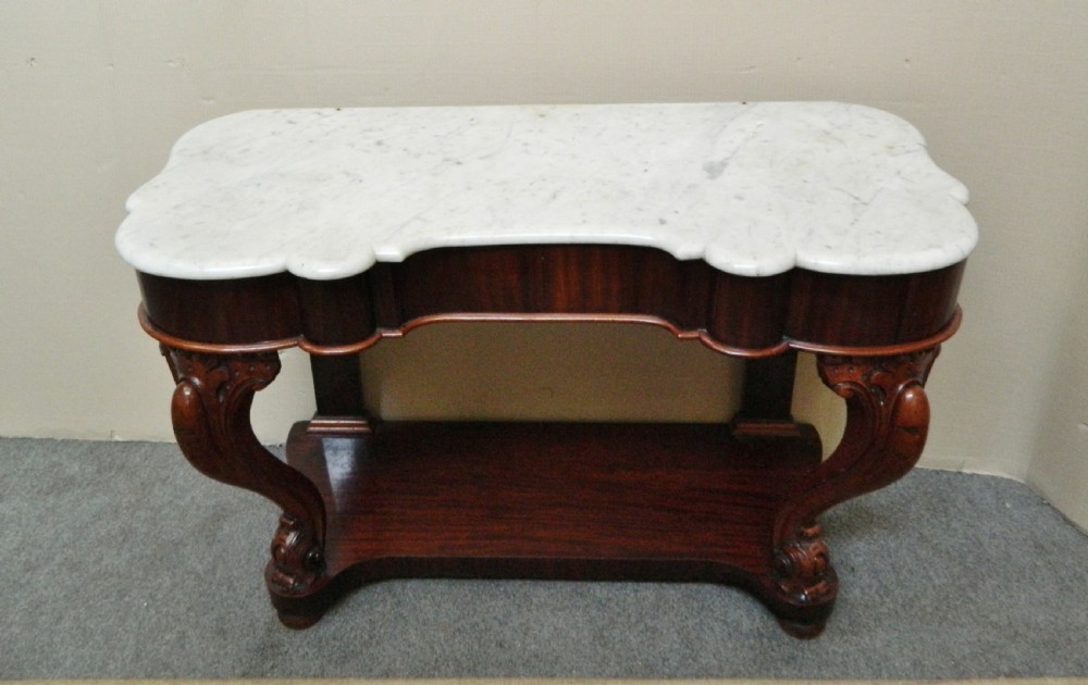 Victorian marble top console table