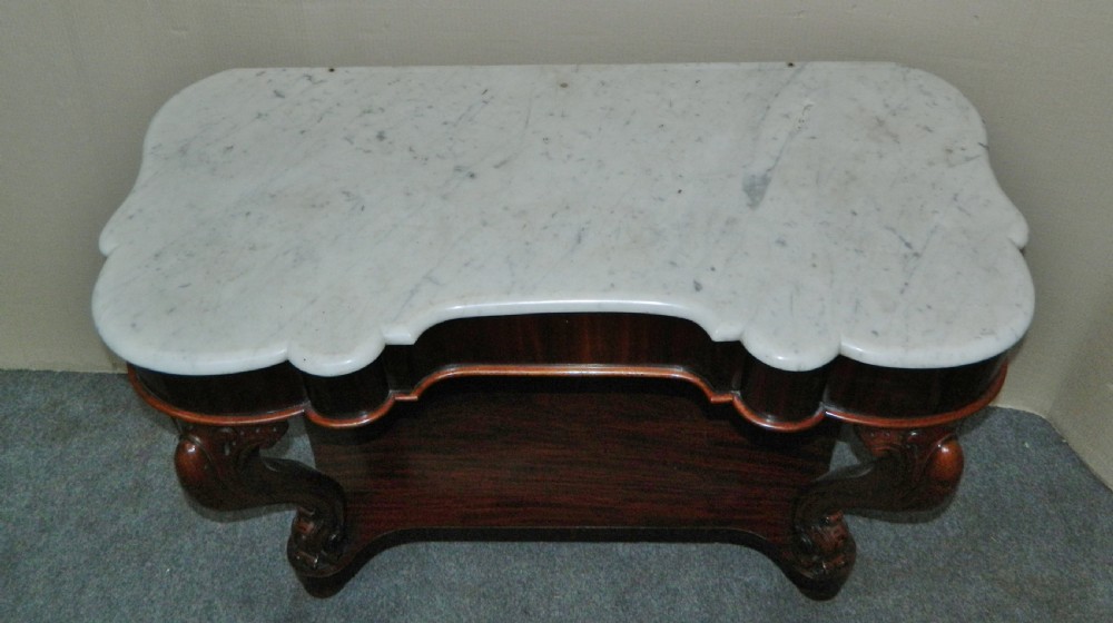 Victorian marble top console table View II