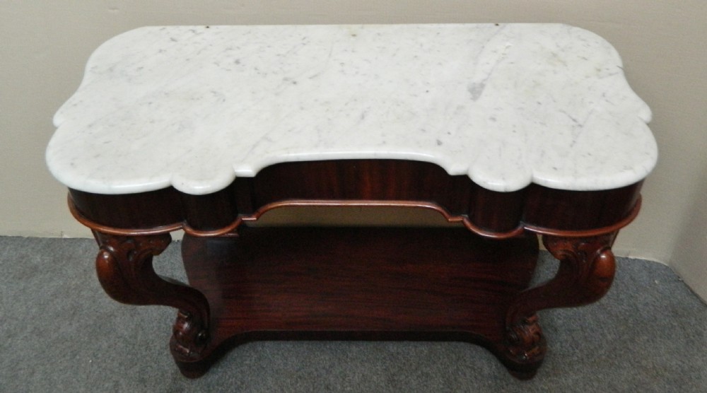 Victorian marble top console table View III