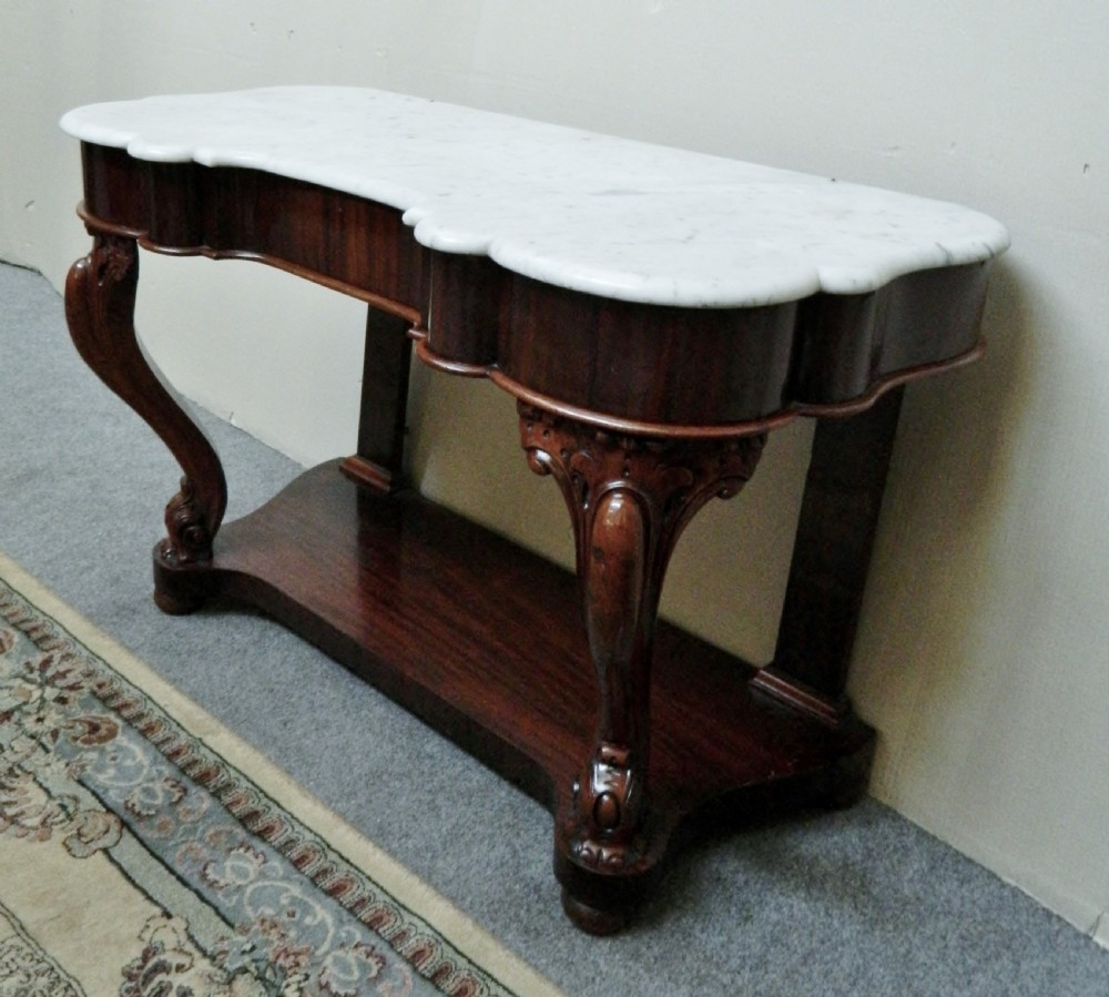 Victorian marble top console table View IV