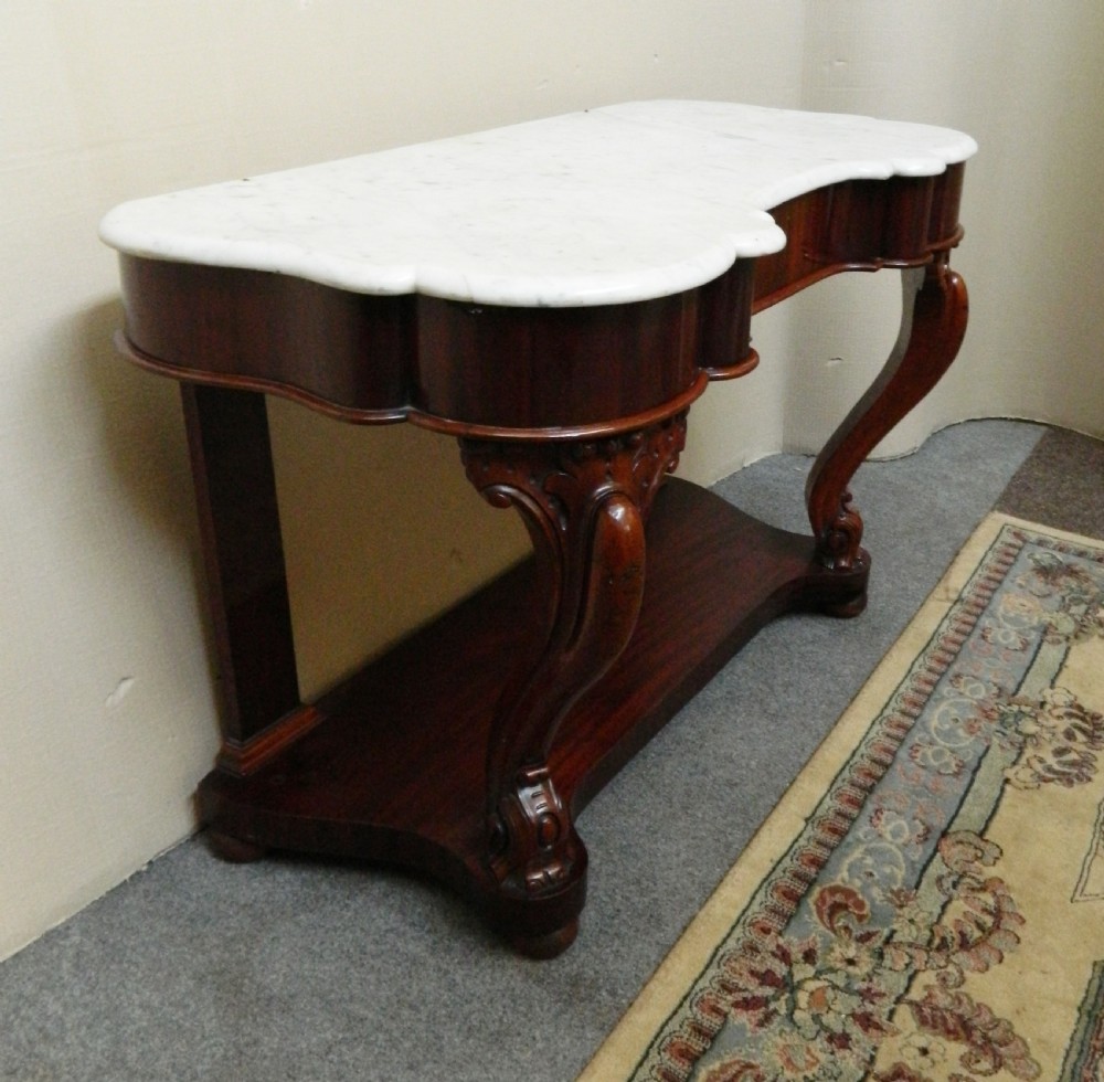 Victorian marble top console table View V