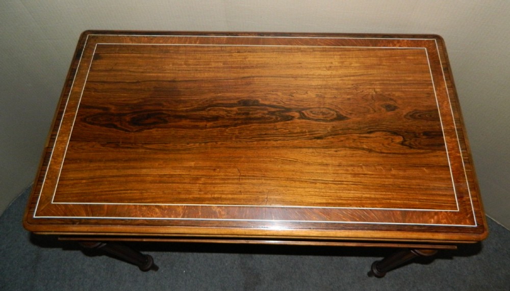 rosewood card table View VI