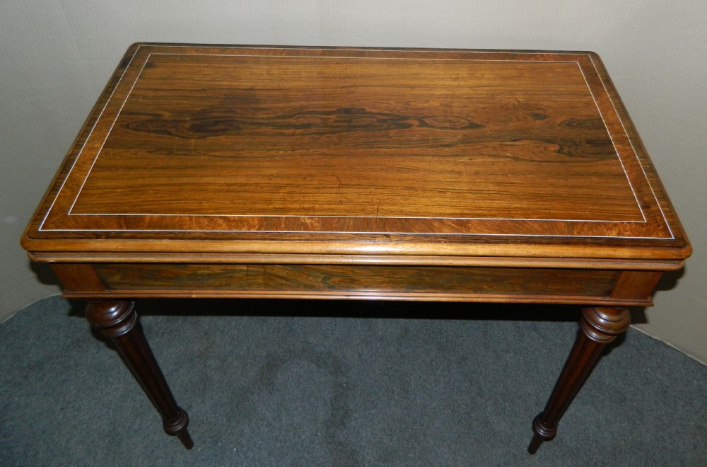 rosewood card table View VII