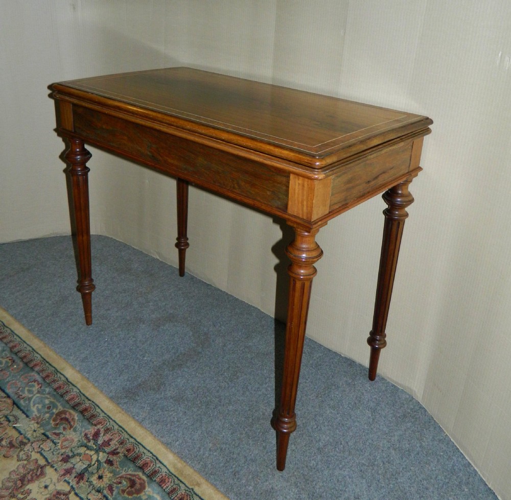 rosewood card table View VIII