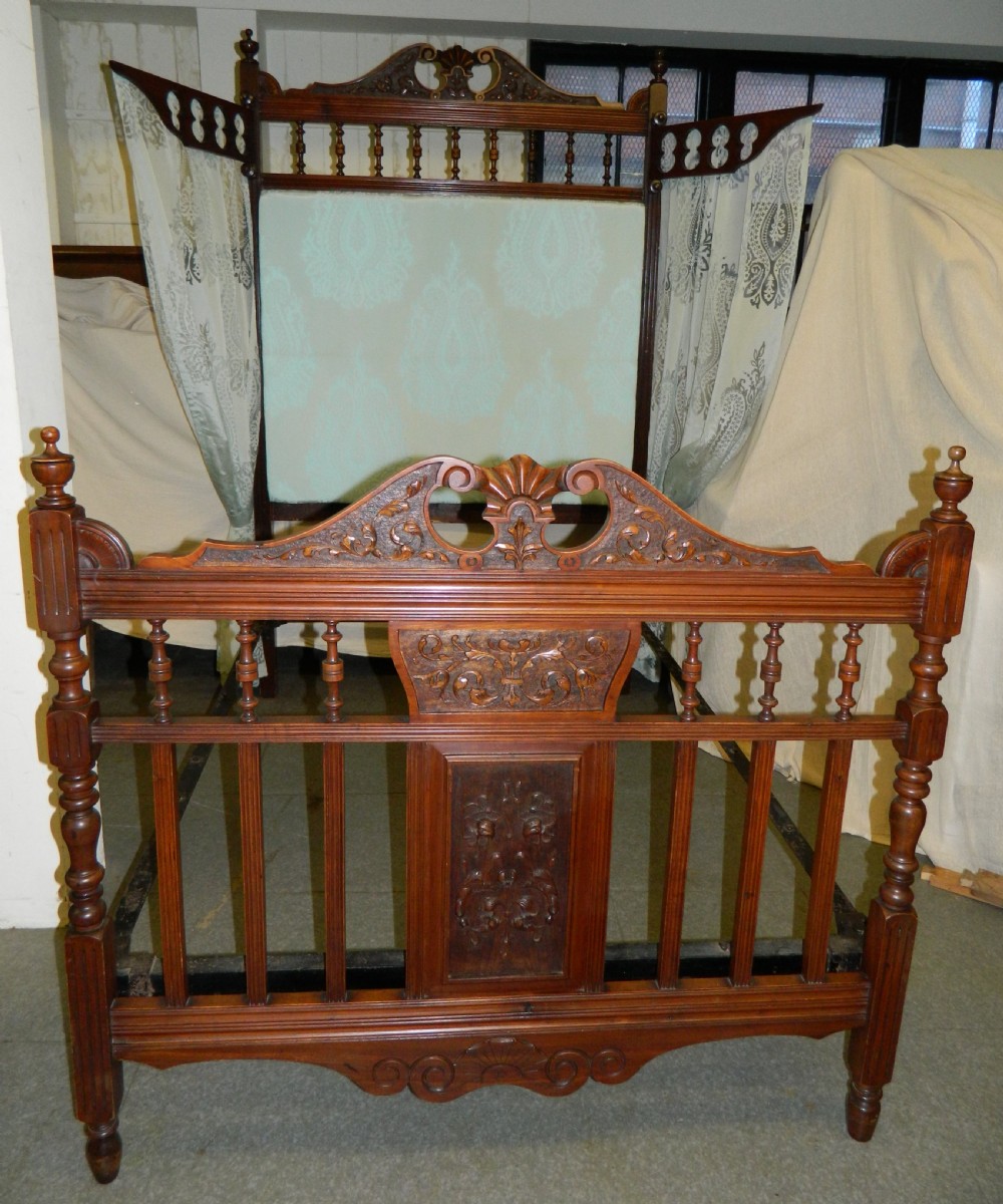 mahogany half tester bed View II