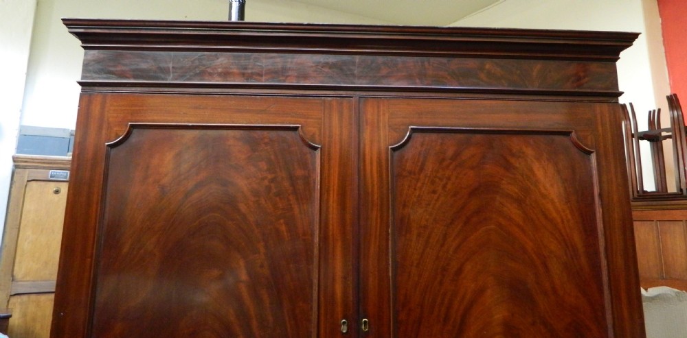 Georgian mahogany linen press View V