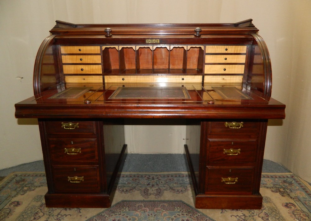 mahogany cylinder desk