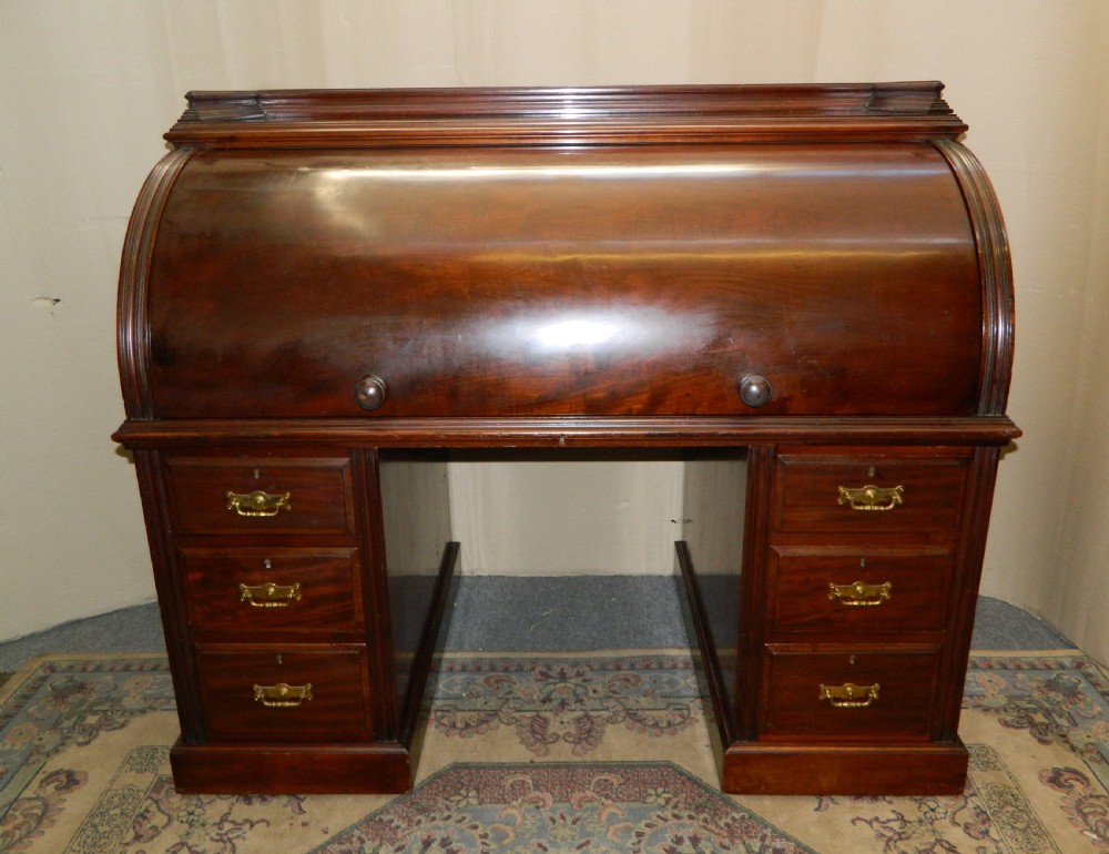 mahogany cylinder desk View III